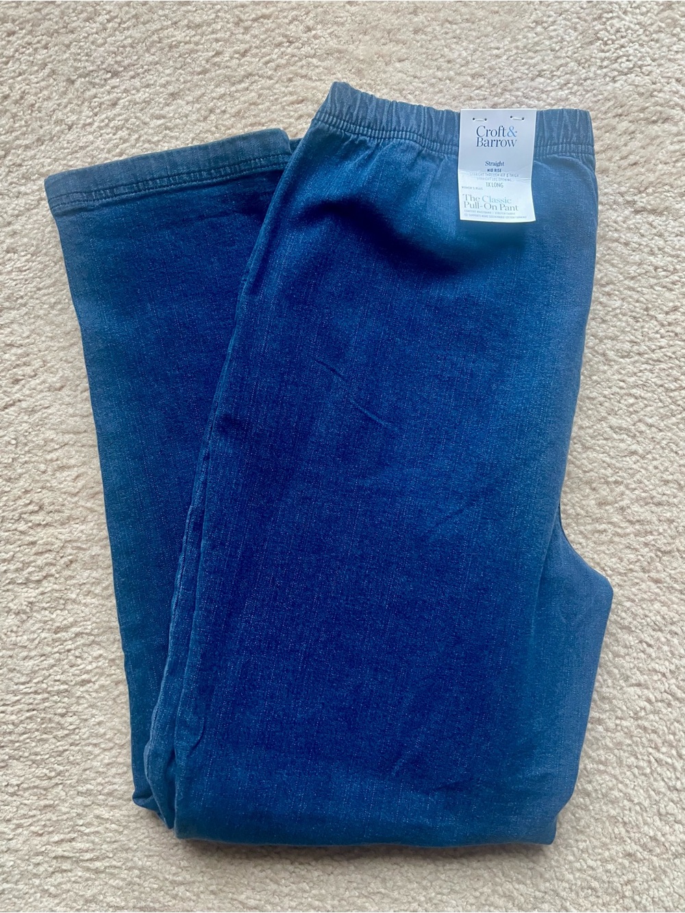 Croft & Barrow Classic Pull-On Pants - Dark Blue